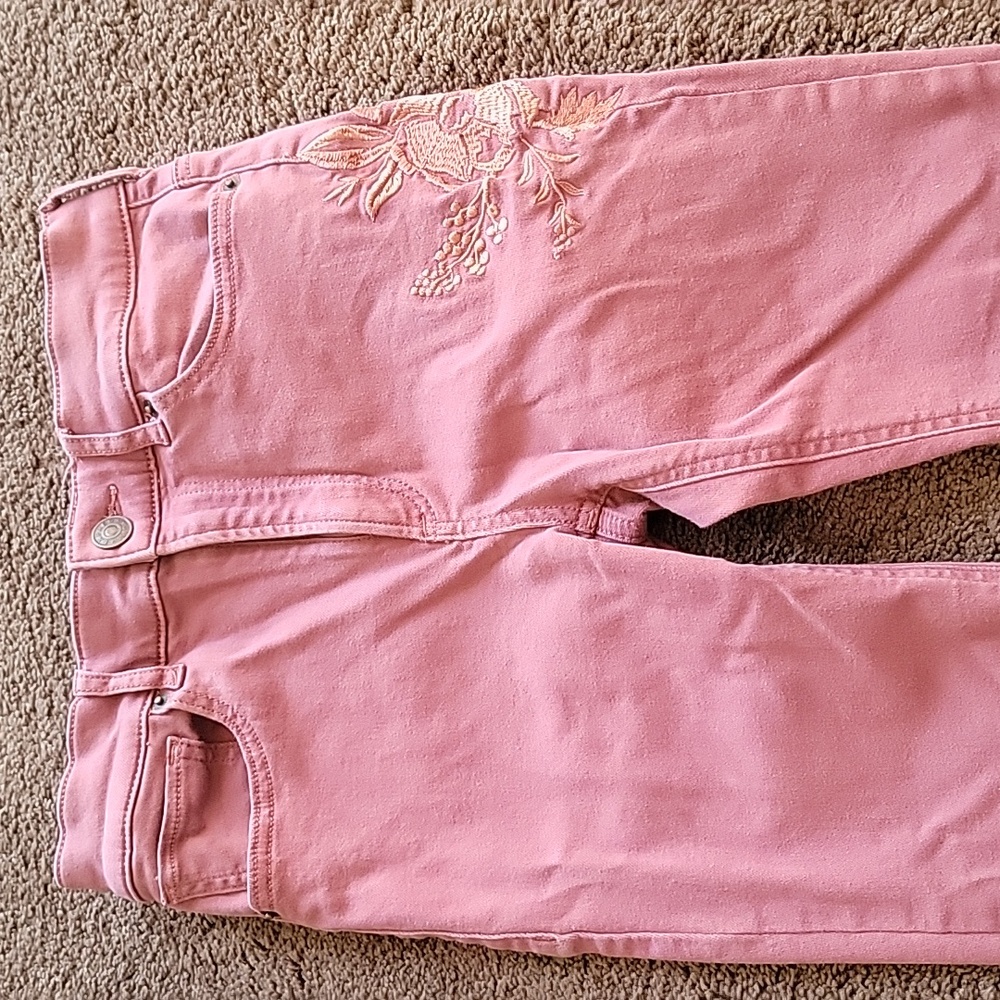 EXPRESS EMBROIDERED JEAN LEGGINGS